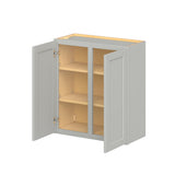 Hugo&Borg PRO Jasper 27-in W x 30-in H x 12-in D Whisper Gray Wall Ready To Assemble Plywood Cabinet (Flat Panel Shaker Door Style)