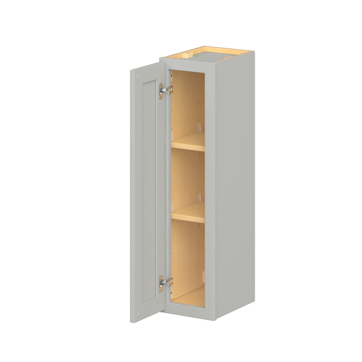Hugo&Borg PRO Jasper 9-in W x 36-in H x 12-in D Whisper Gray Wall Ready To Assemble Plywood Cabinet (Flat Panel Shaker Door Style)
