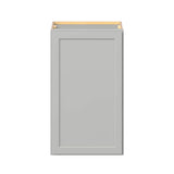 Hugo&Borg PRO Jasper 21-in W x 36-in H x 12-in D Whisper Gray Wall Ready To Assemble Plywood Cabinet (Flat Panel Shaker Door Style)