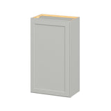 Hugo&Borg PRO Jasper 21-in W x 36-in H x 12-in D Whisper Gray Wall Ready To Assemble Plywood Cabinet (Flat Panel Shaker Door Style)