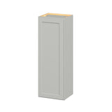 Hugo&Borg PRO Jasper 15-in W x 42-in H x 12-in D Whisper Gray Wall Ready To Assemble Plywood Cabinet (Flat Panel Shaker Door Style)