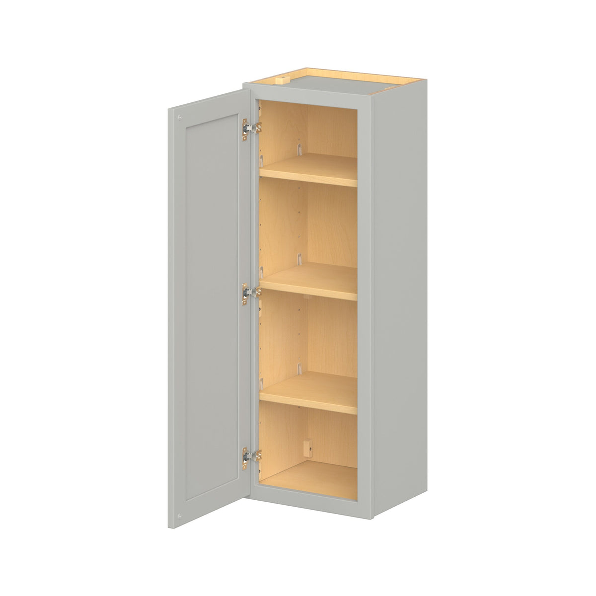 Hugo&Borg PRO Jasper 15-in W x 42-in H x 12-in D Whisper Gray Wall Ready To Assemble Plywood Cabinet (Flat Panel Shaker Door Style)