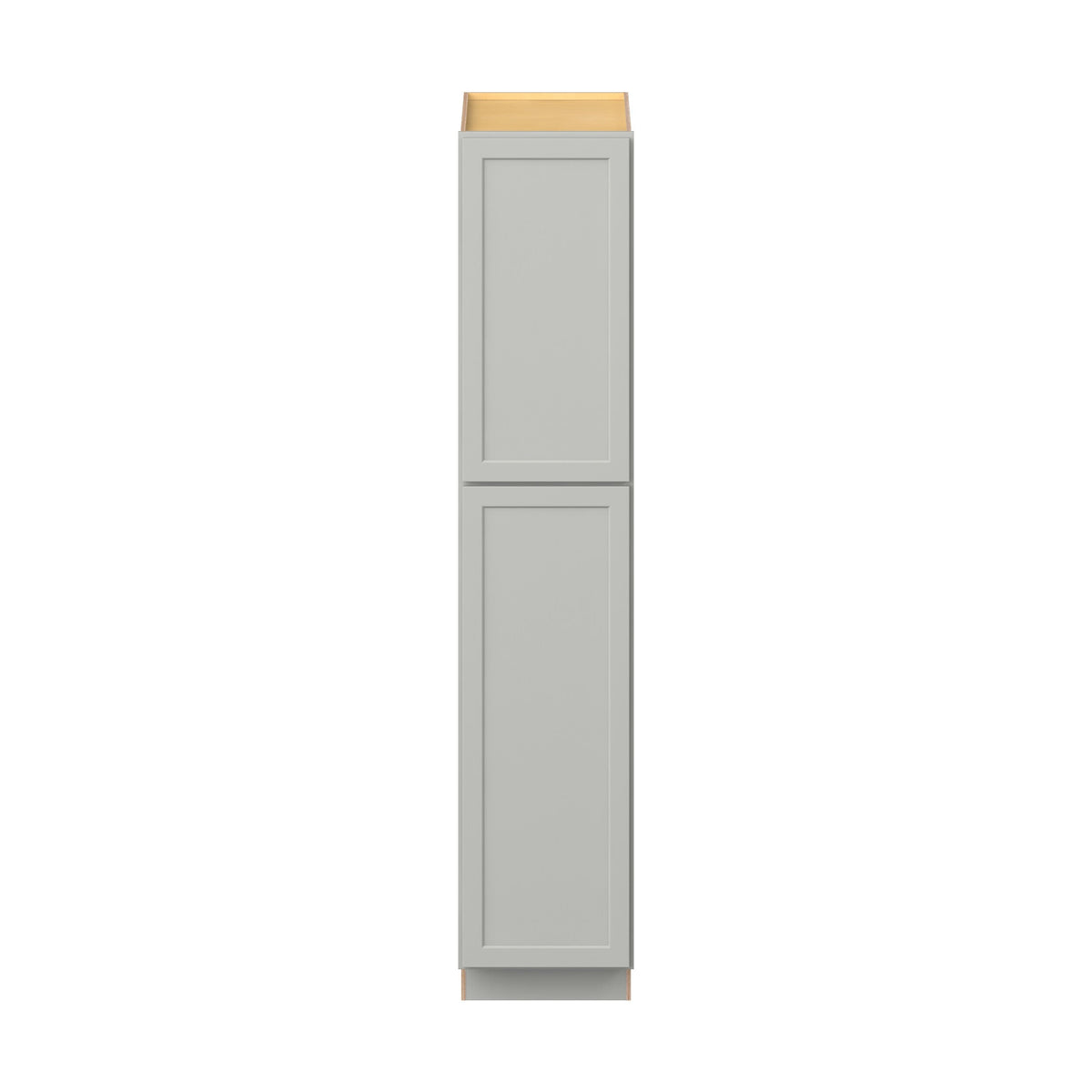 Hugo&Borg PRO Jasper 18-in W x 90-in H x 24-in D Whisper Gray Pantry Ready To Assemble Plywood Cabinet (Flat Panel Shaker Door Style)
