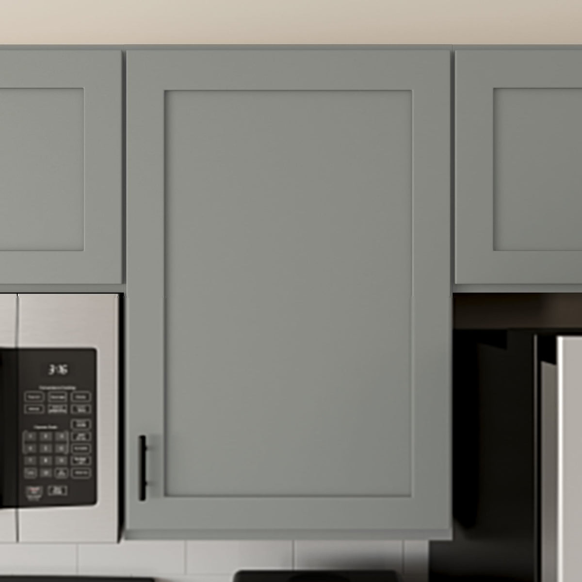 RELIABILT Overlake 15-in W x 30-in H x 12-in D Gray Wall Ready To Assemble Plywood Cabinet (Recessed Panel Shaker Door Style)