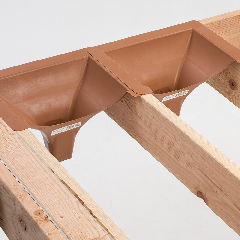 Trex RainEscape 16-in x 12-in Black Under Deck Ceiling Downspout
