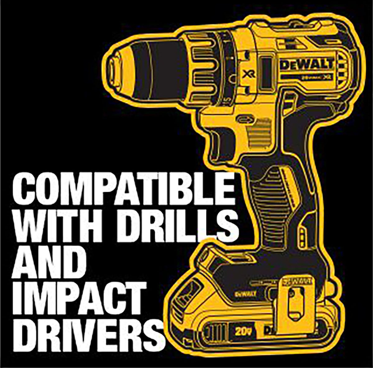 DEWALT TOUGH GRIP 2-Pack 2-in Magnetic Screwdriving Bit Adapter Set
