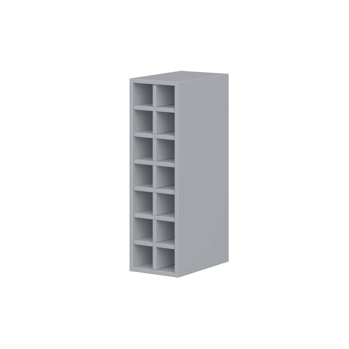 Hugo&Borg Charlesberg 9-in W x 30-in H x 14-in D Gray Open Cube Organizer Wall Fully Assembled Cabinet (Recessed Panel Style)