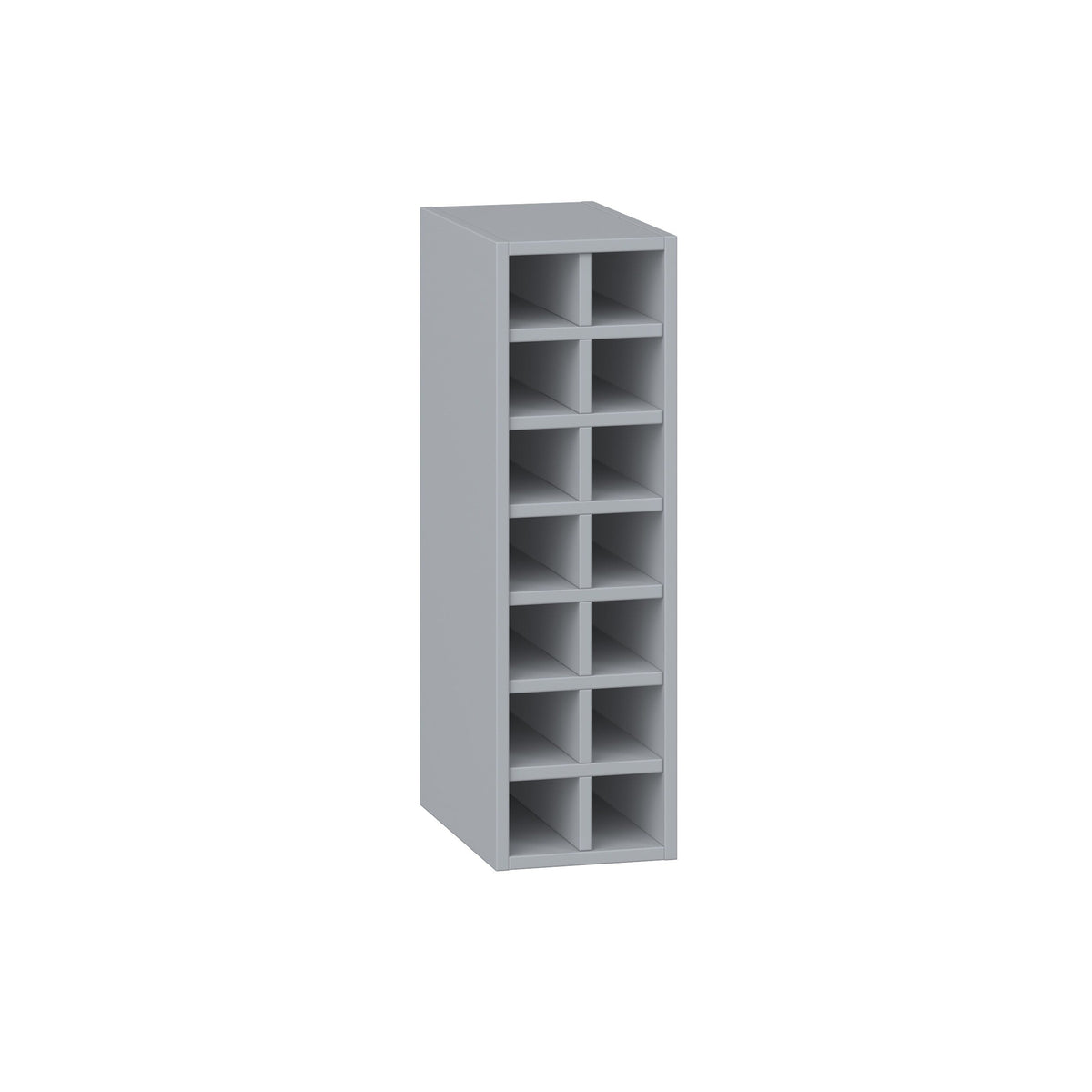 Hugo&Borg Charlesberg 9-in W x 30-in H x 14-in D Gray Open Cube Organizer Wall Fully Assembled Cabinet (Recessed Panel Style)