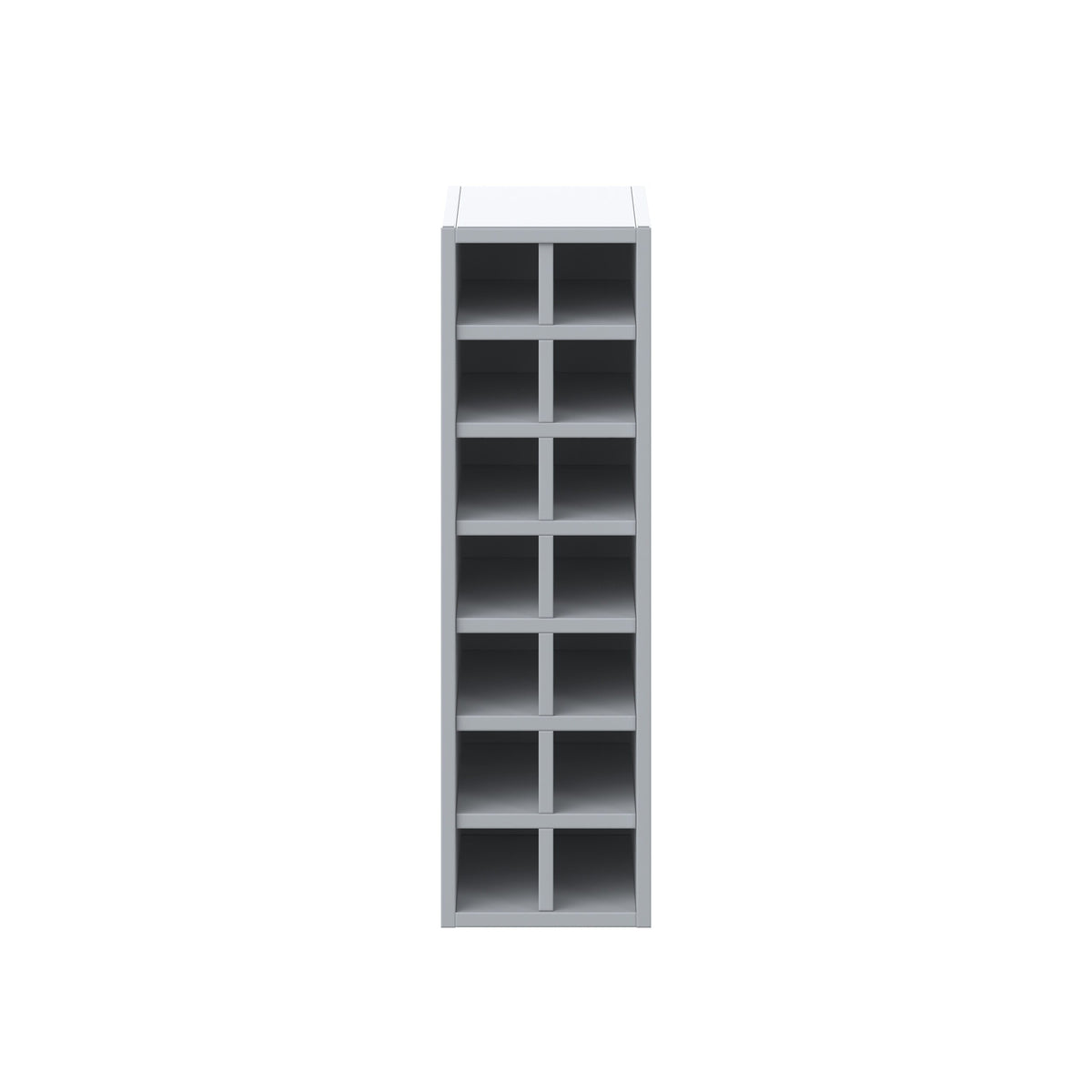 Hugo&Borg Charlesberg 9-in W x 30-in H x 14-in D Gray Open Cube Organizer Wall Fully Assembled Cabinet (Recessed Panel Style)
