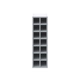 Hugo&Borg Charlesberg 9-in W x 30-in H x 14-in D Gray Open Cube Organizer Wall Fully Assembled Cabinet (Recessed Panel Style)