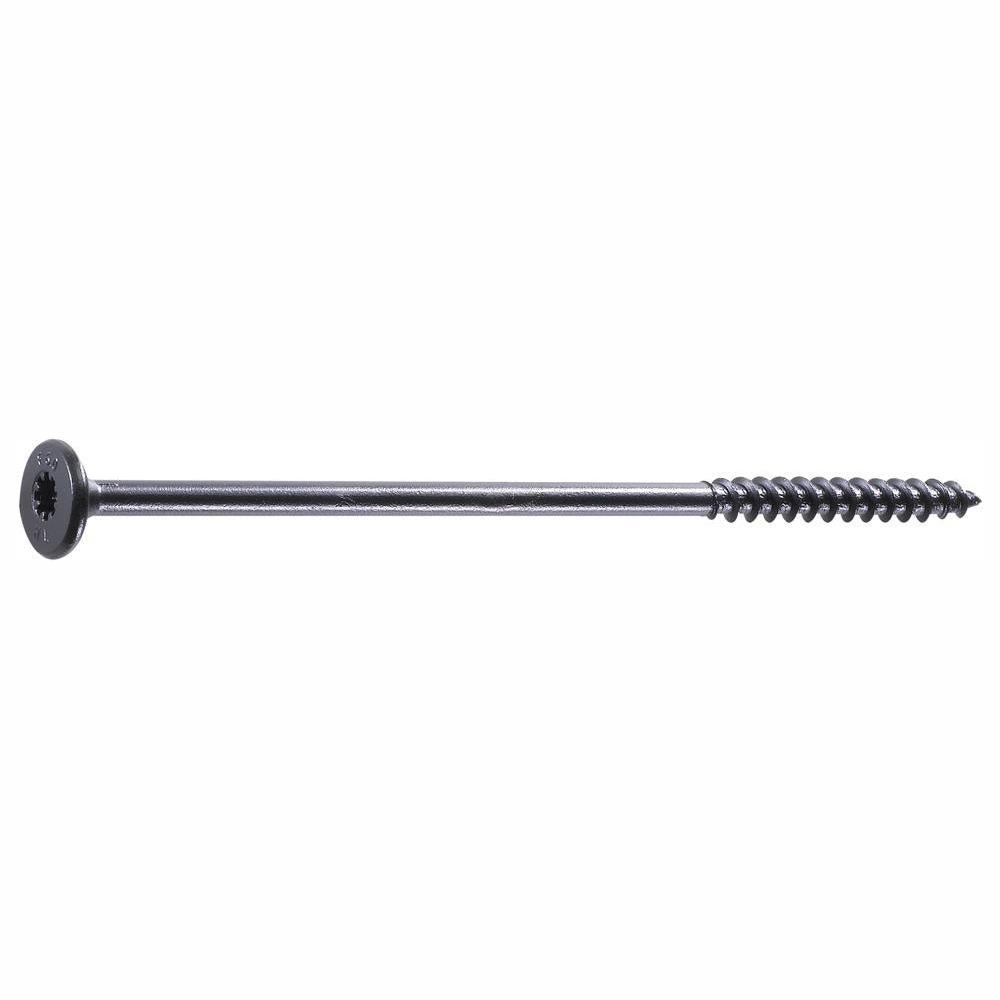 HeadLok 3/16 in. 6 in. Star Drive, Flat Head Heavy Duty Wood Deck Screw Fastener (50-Pack) - Super Arbor