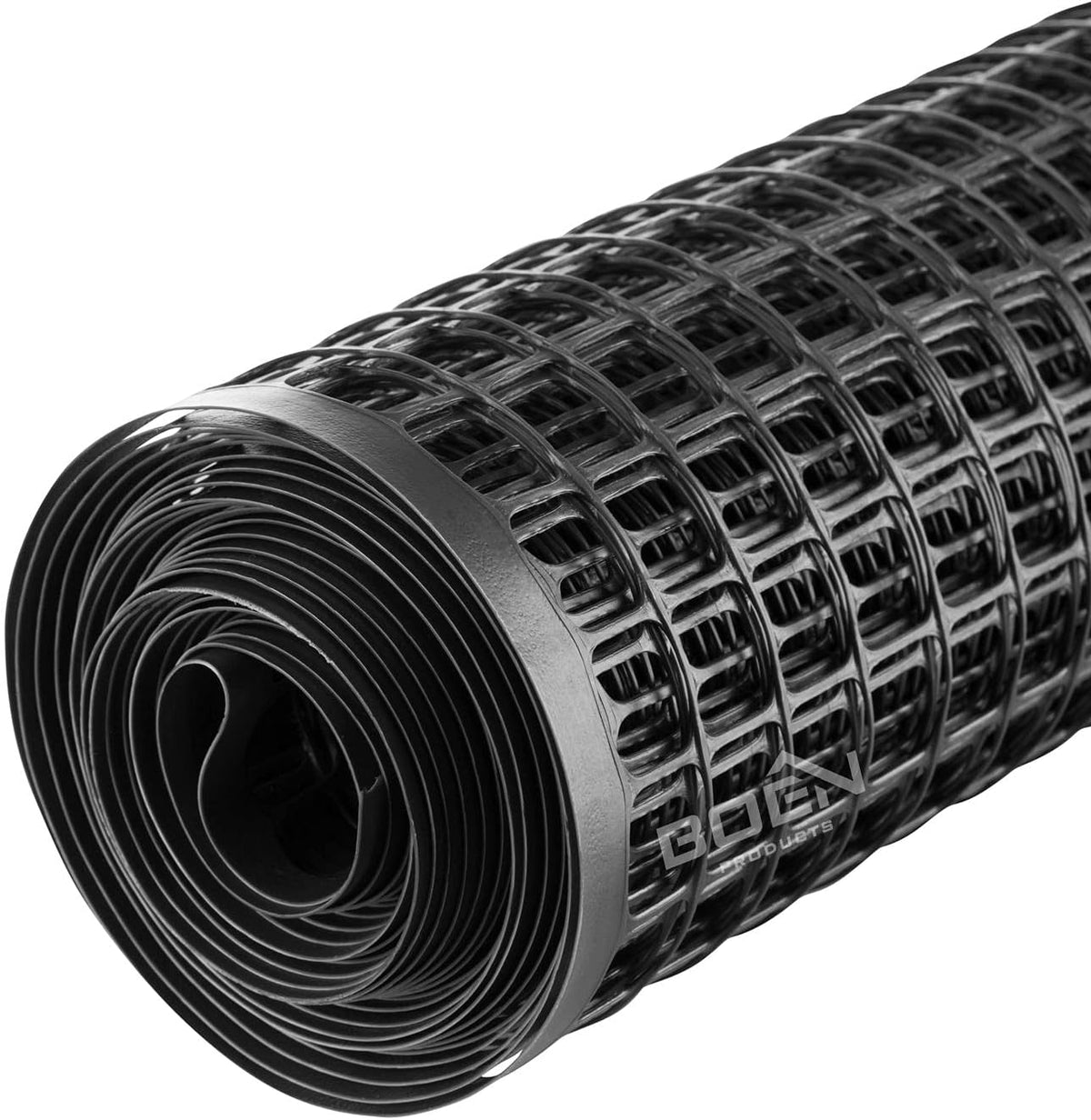 BOEN 50-ft x 4-ft 6-Gauge Black Plastic Extruded Mesh Rolled Fencing