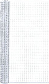 BOEN White Plastic Mesh Rolled Fencing - 15x2 Feet, 7-Gauge, UV-Resistant