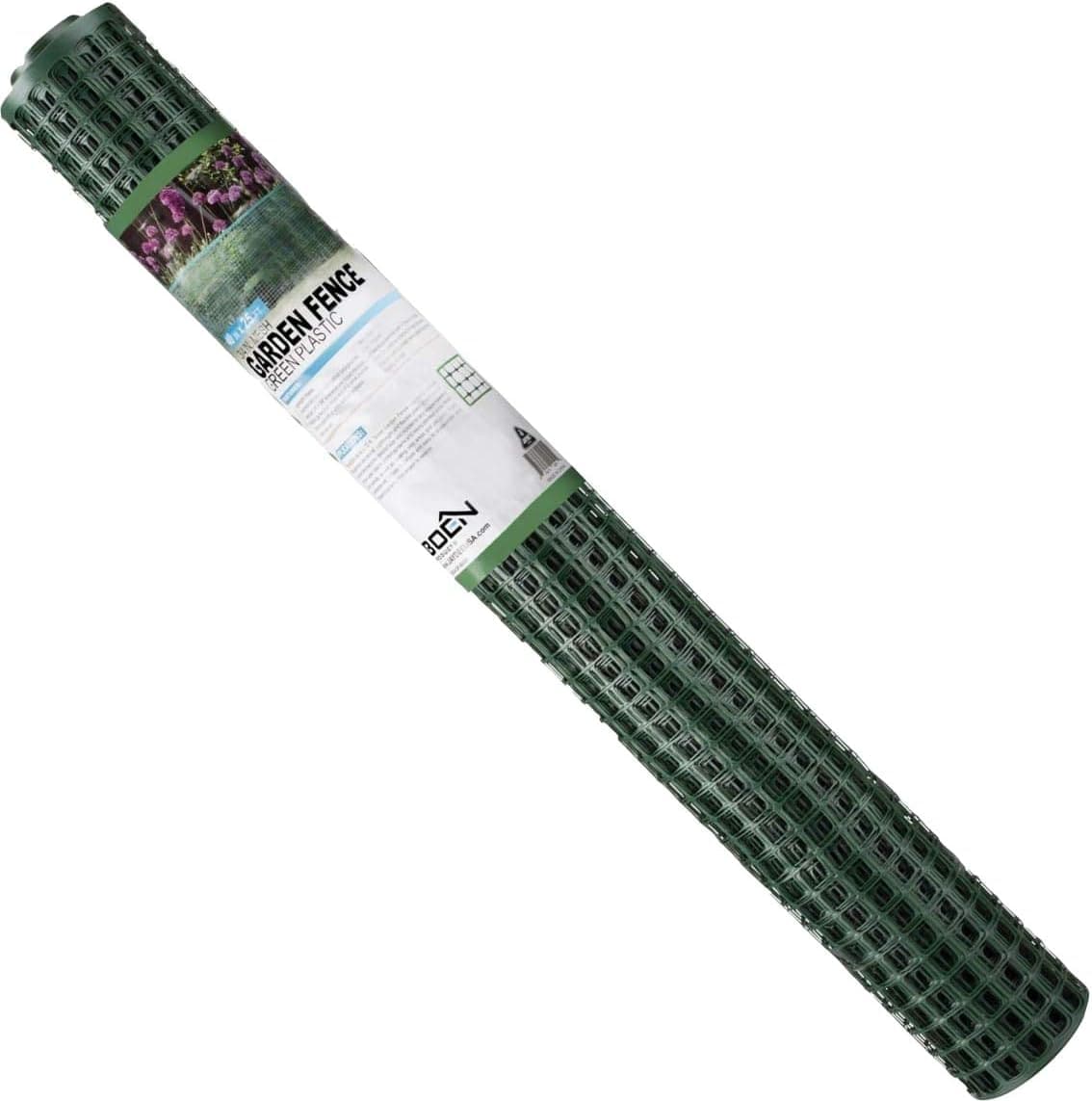 BOEN 100 ft. x 4 ft. 6-Gauge Green Plastic Extruded Mesh Rolled Fencing