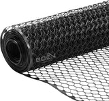 BOEN Black Plastic Extruded Mesh Rolled Fencing, 50 ft x 2 ft, 6-Gauge