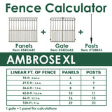 YARDLINK Grand Ambrose XL 3-ft H x 4-1/2-ft W Black Powder Coated Steel No Dig Flat-top No Dig Decorative Fence Panel