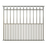 YARDLINK Grand Ambrose XL 3-ft H x 4-1/2-ft W Black Powder Coated Steel No Dig Flat-top No Dig Decorative Fence Panel