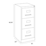 Hirsh Black 3-Drawer 15-in File Cabinet