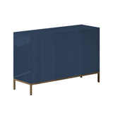 Clihome 6 drawers cabinet Blue 6-Drawer Accent Chest