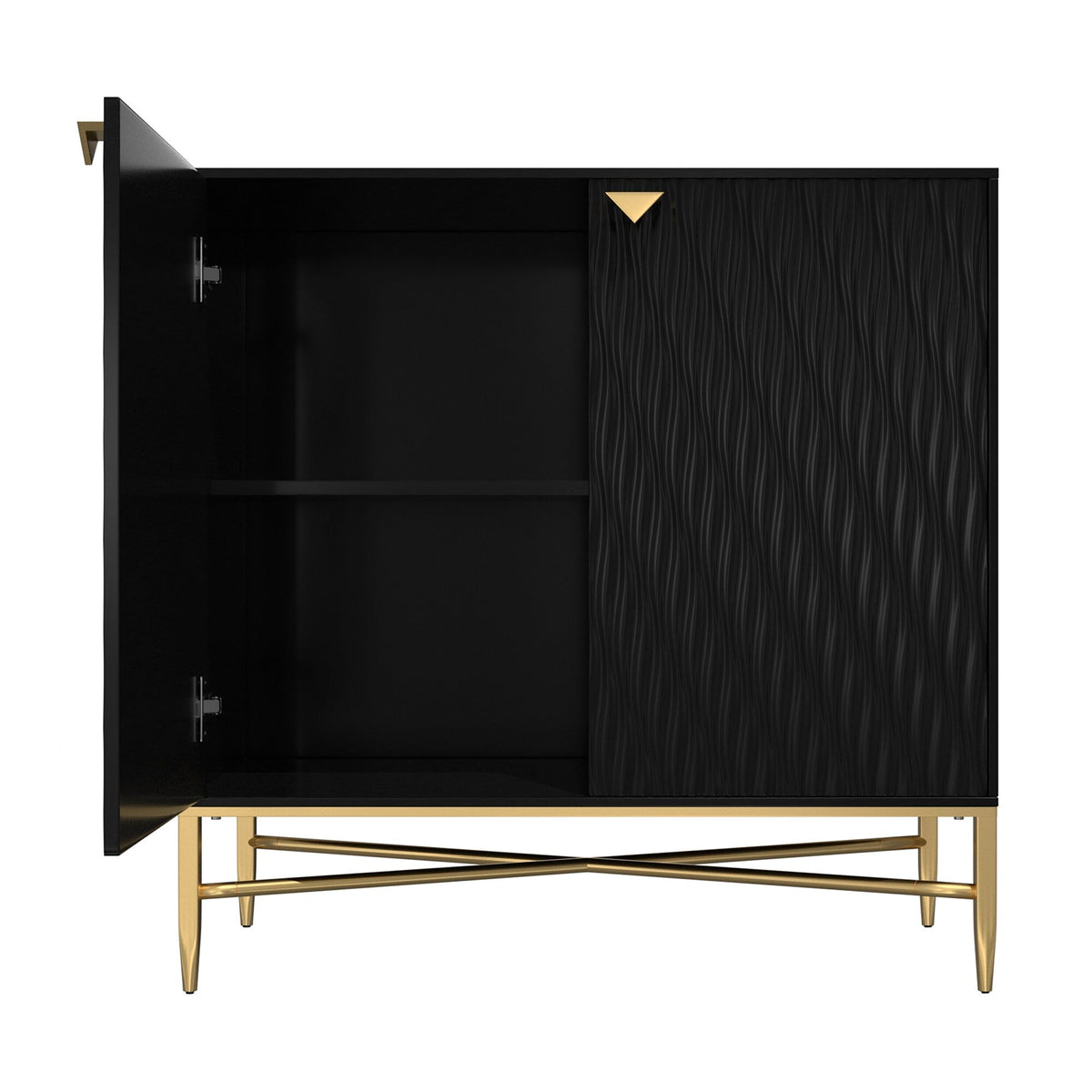 Clihome 15.75-in W x 32.87-in H Mdf Black Freestanding Utility Storage Cabinet