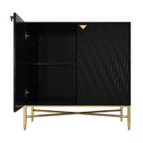 Clihome 15.75-in W x 32.87-in H Mdf Black Freestanding Utility Storage Cabinet