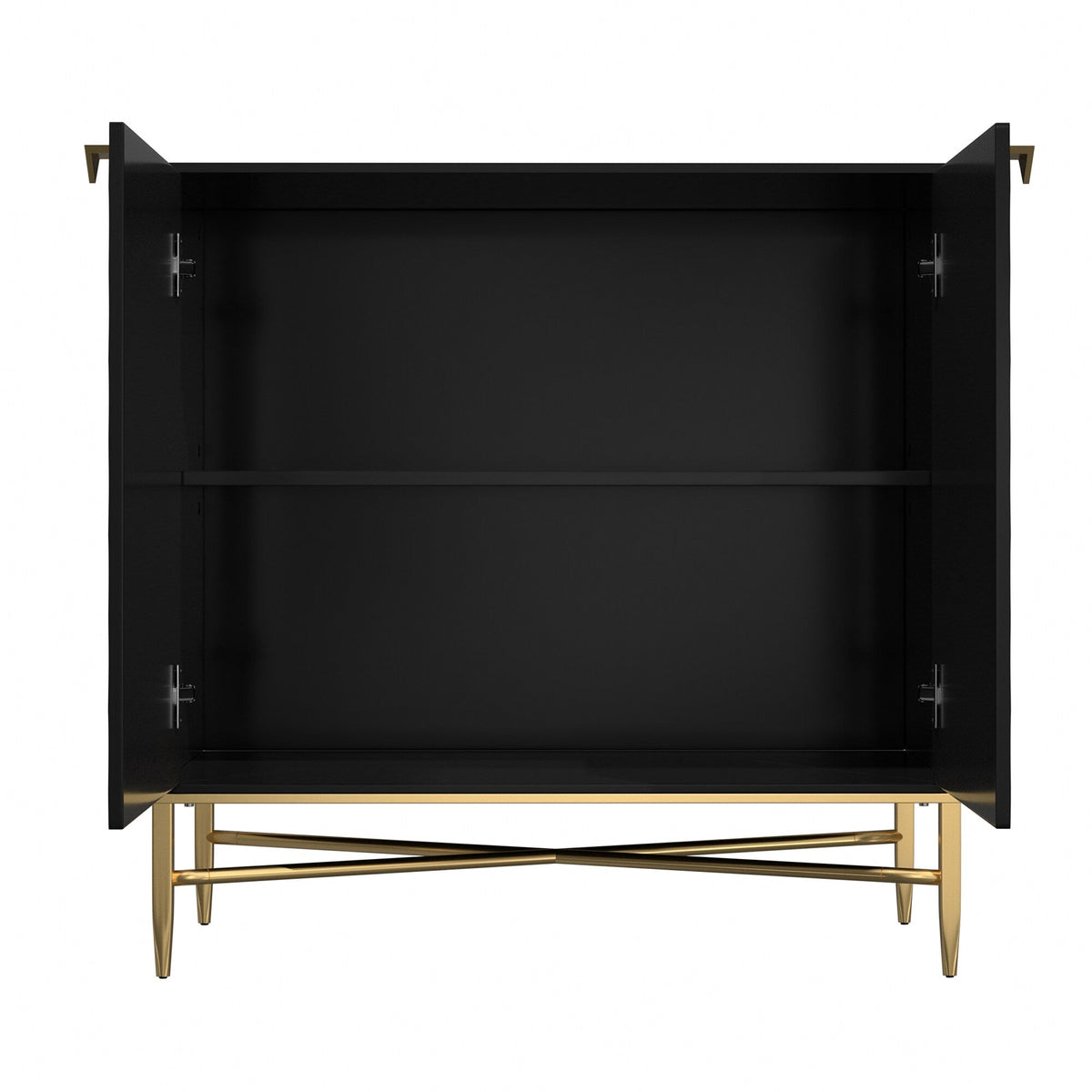 Clihome 15.75-in W x 32.87-in H Mdf Black Freestanding Utility Storage Cabinet
