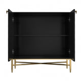 Clihome 15.75-in W x 32.87-in H Mdf Black Freestanding Utility Storage Cabinet