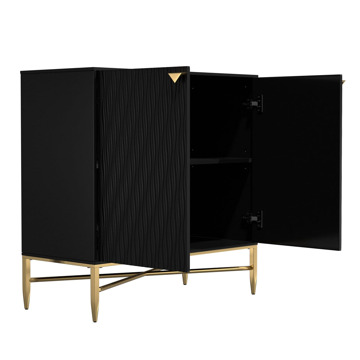 Clihome 15.75-in W x 32.87-in H Mdf Black Freestanding Utility Storage Cabinet