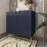 Clihome 15.75-in W x 32.87-in H Mdf Navy Freestanding Utility Storage Cabinet