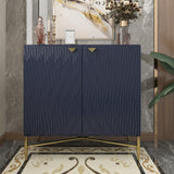 Clihome 15.75-in W x 32.87-in H Mdf Navy Freestanding Utility Storage Cabinet