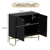 Clihome 15.75-in W x 32.87-in H Mdf Black Freestanding Utility Storage Cabinet