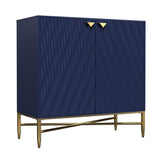 Clihome 15.75-in W x 32.87-in H Mdf Navy Freestanding Utility Storage Cabinet