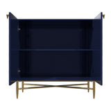 Clihome 15.75-in W x 32.87-in H Mdf Navy Freestanding Utility Storage Cabinet