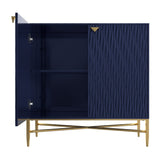 Clihome 15.75-in W x 32.87-in H Mdf Navy Freestanding Utility Storage Cabinet