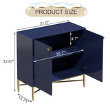 Clihome 15.75-in W x 32.87-in H Mdf Navy Freestanding Utility Storage Cabinet