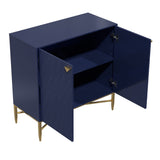 Clihome 15.75-in W x 32.87-in H Mdf Navy Freestanding Utility Storage Cabinet