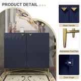 Clihome 15.75-in W x 32.87-in H Mdf Navy Freestanding Utility Storage Cabinet