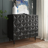 Clihome 15.75-in W x 31-in H Mdf Black Freestanding Utility Storage Cabinet