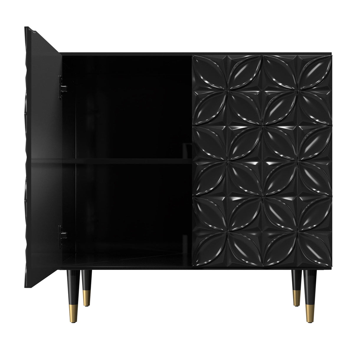 Clihome 15.75-in W x 31-in H Mdf Black Freestanding Utility Storage Cabinet