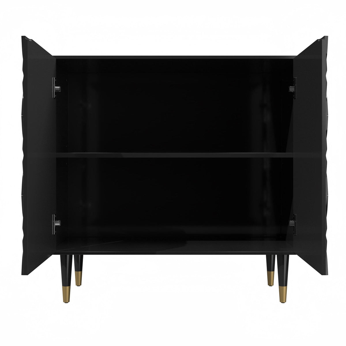 Clihome 15.75-in W x 31-in H Mdf Black Freestanding Utility Storage Cabinet