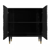 Clihome 15.75-in W x 31-in H Mdf Black Freestanding Utility Storage Cabinet