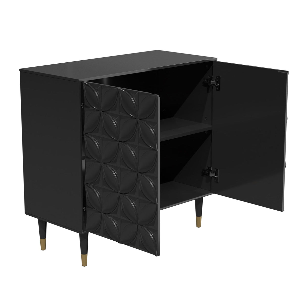 Clihome 15.75-in W x 31-in H Mdf Black Freestanding Utility Storage Cabinet