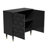 Clihome 15.75-in W x 31-in H Mdf Black Freestanding Utility Storage Cabinet