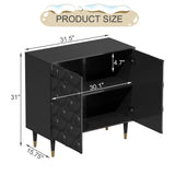 Clihome 15.75-in W x 31-in H Mdf Black Freestanding Utility Storage Cabinet