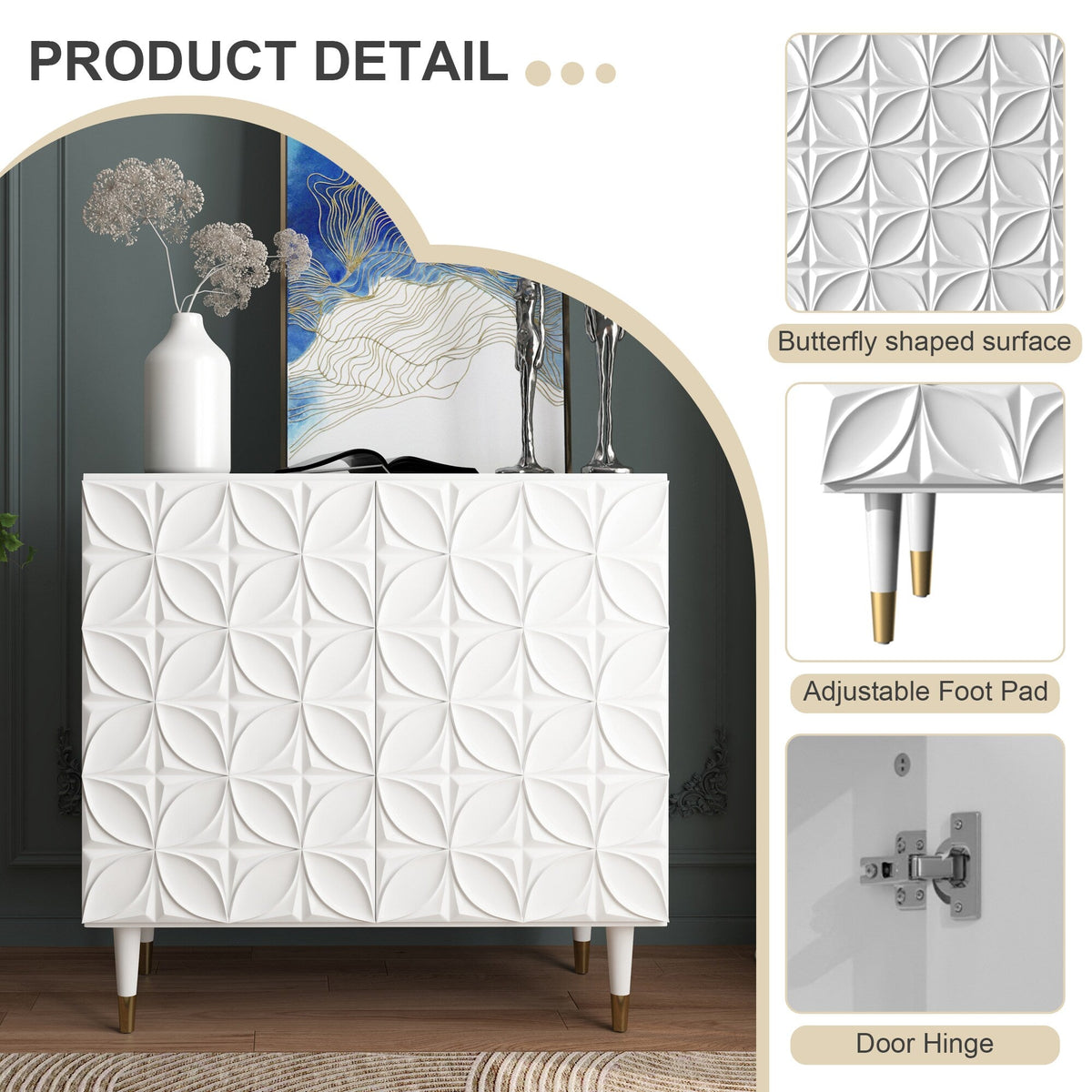 Clihome 15.75-in W x 31-in H Mdf White Freestanding Utility Storage Cabinet