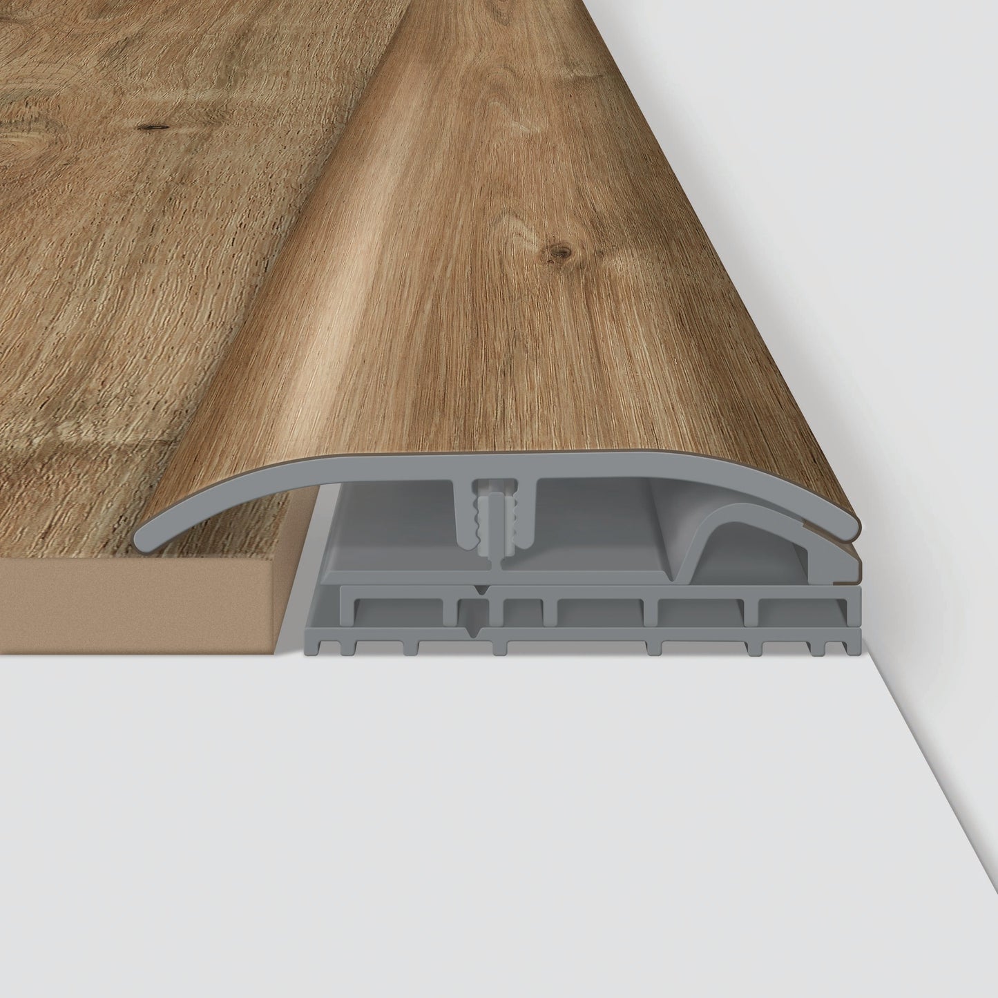 SimpleSolutions Elite Ice Cap Marble 3-in x 86-in Vinyl Floor 4-in-1 Moulding