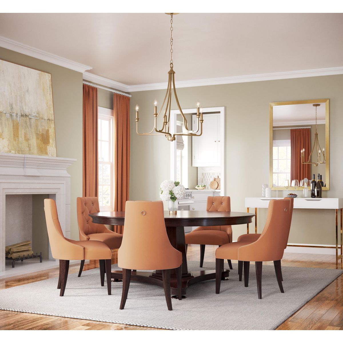 Progress Lighting Myerly 5-Light Bronze Modern/Contemporary Chandelier