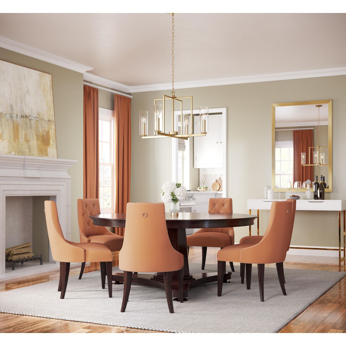 Progress Lighting Glennaire 4-Light Brushed Gold Modern/Contemporary Chandelier