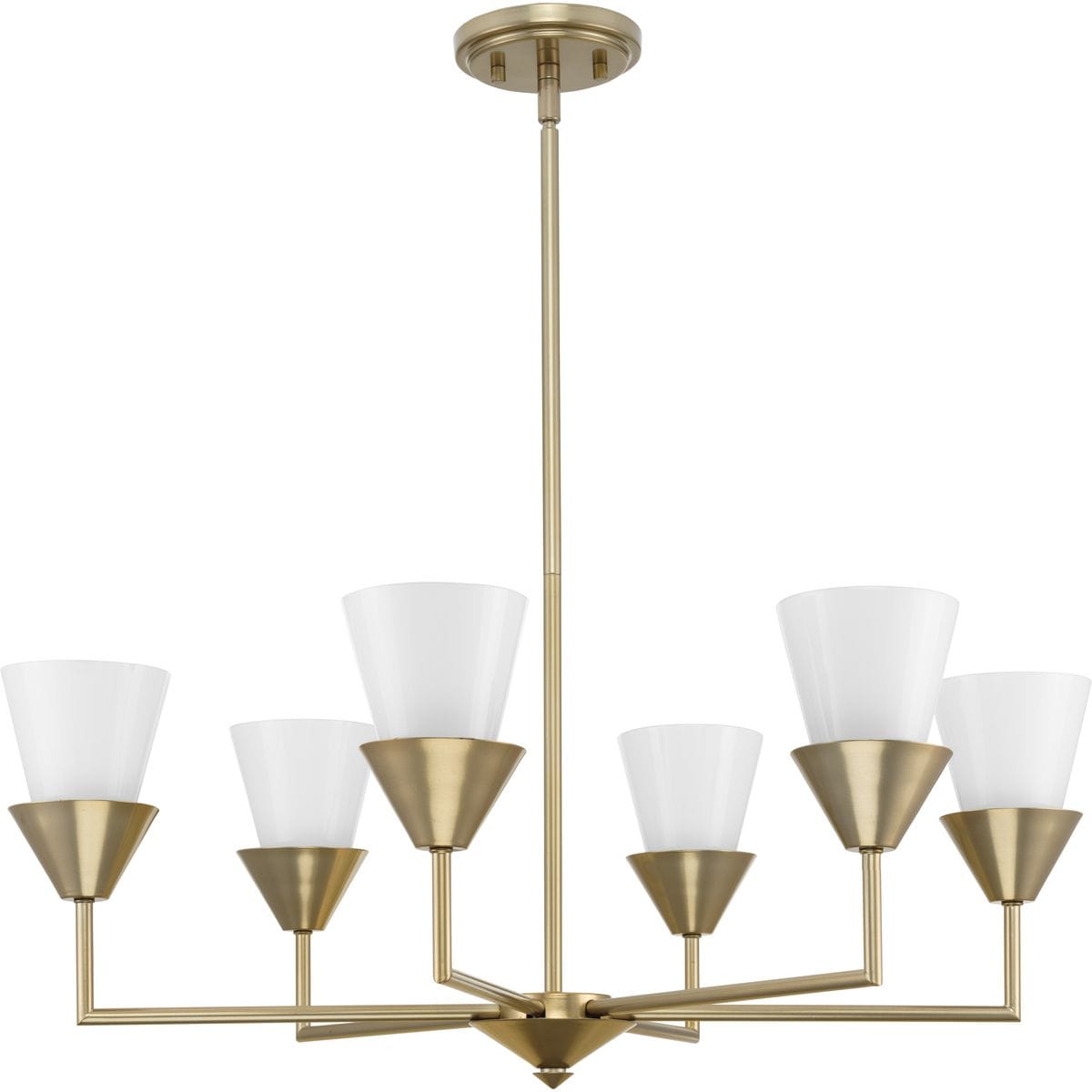Progress Lighting Pinellas 6-Light Gold Modern/Contemporary Chandelier