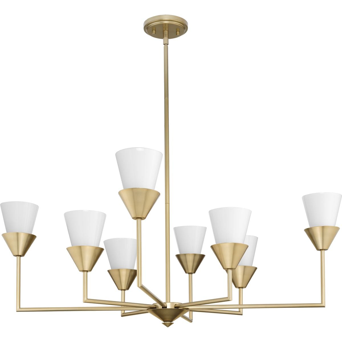 Progress Lighting Pinellas 8-Light Gold Modern/Contemporary Chandelier